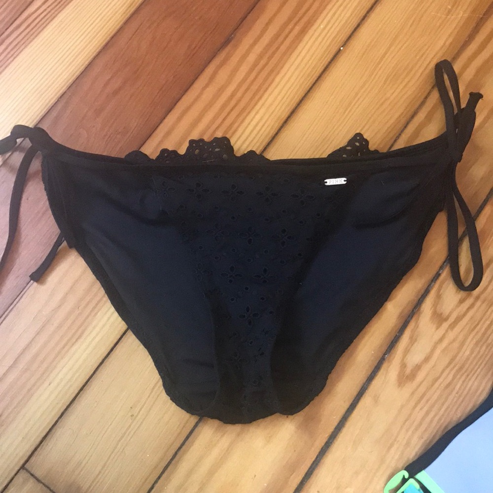 Black eyelet Victoria's Secret bikini bottoms